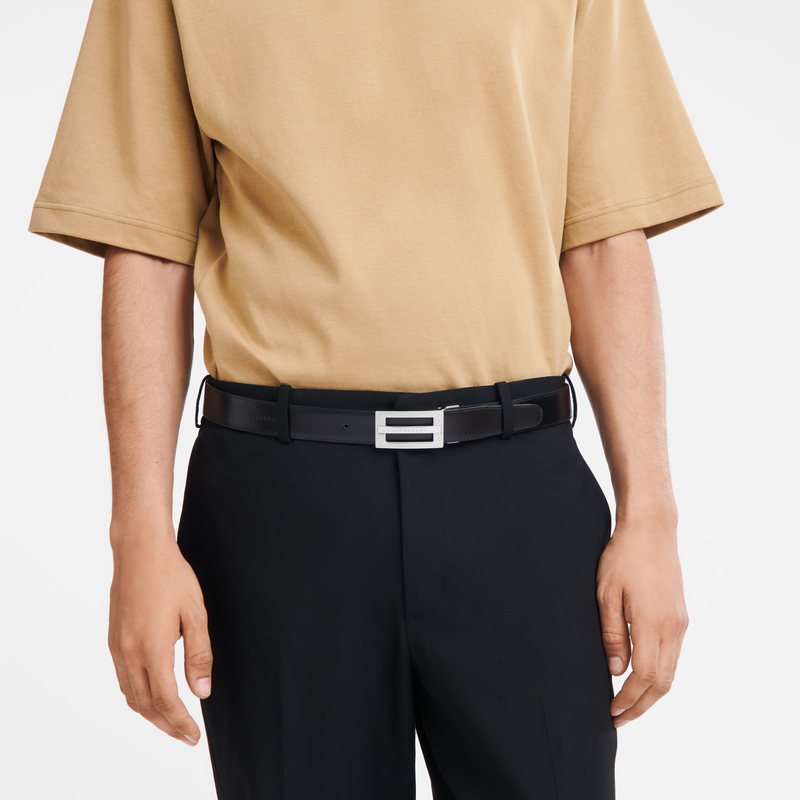 Delta Box Men's belt Black - Leather