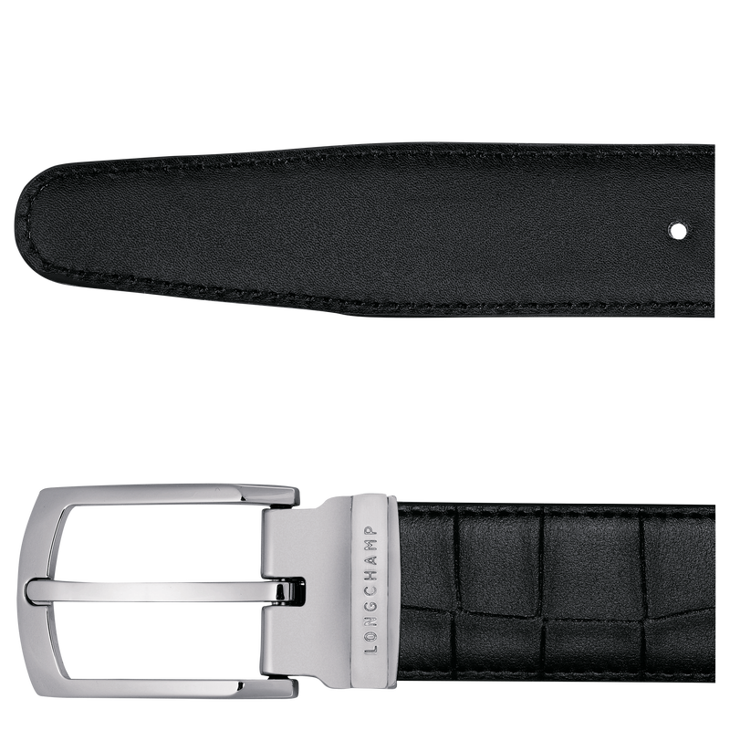 Delta Box Men's belt Black - Leather