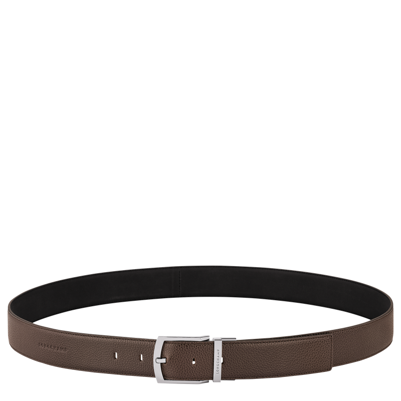 Le Foulonné Men's belt Mocha/Black - Leather