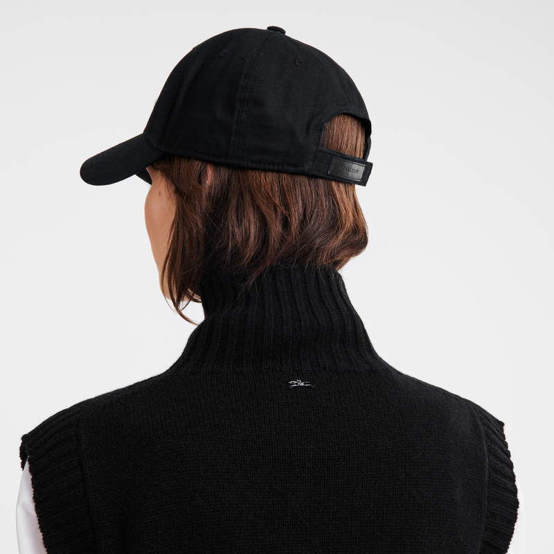 Solid cap Black - Organic cotton