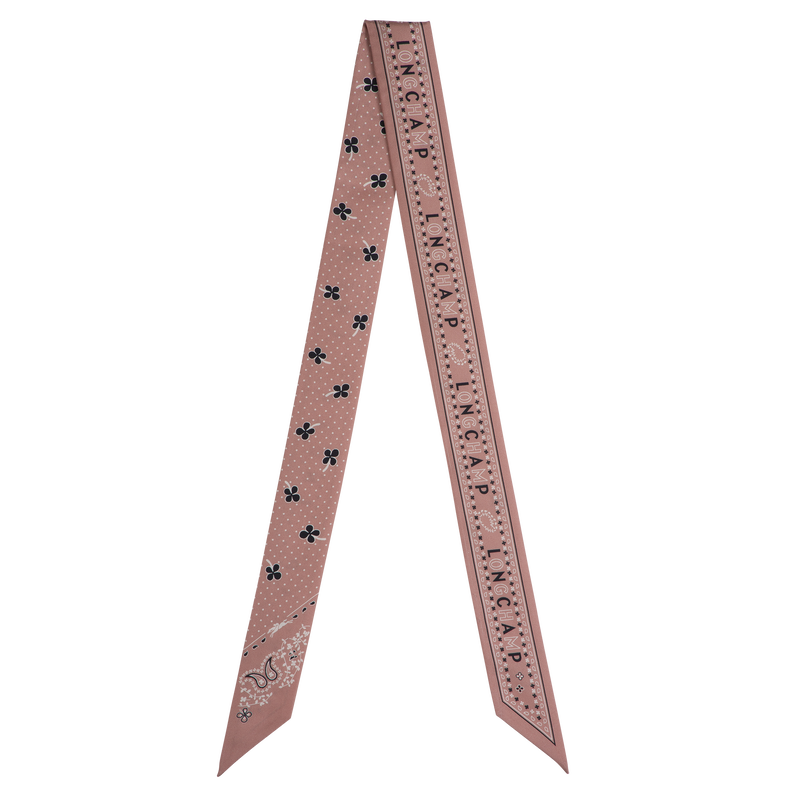 French Bandana Headband Pink Tea - Silk