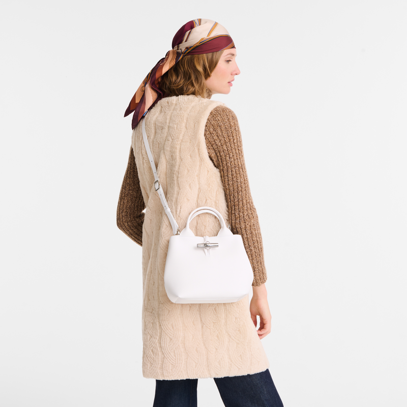 Le Roseau S Handbag White - Leather