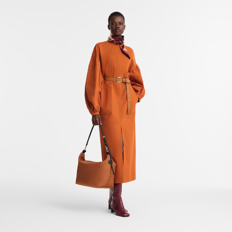 Le Slouchy M Hobo bag Cognac - Canvas