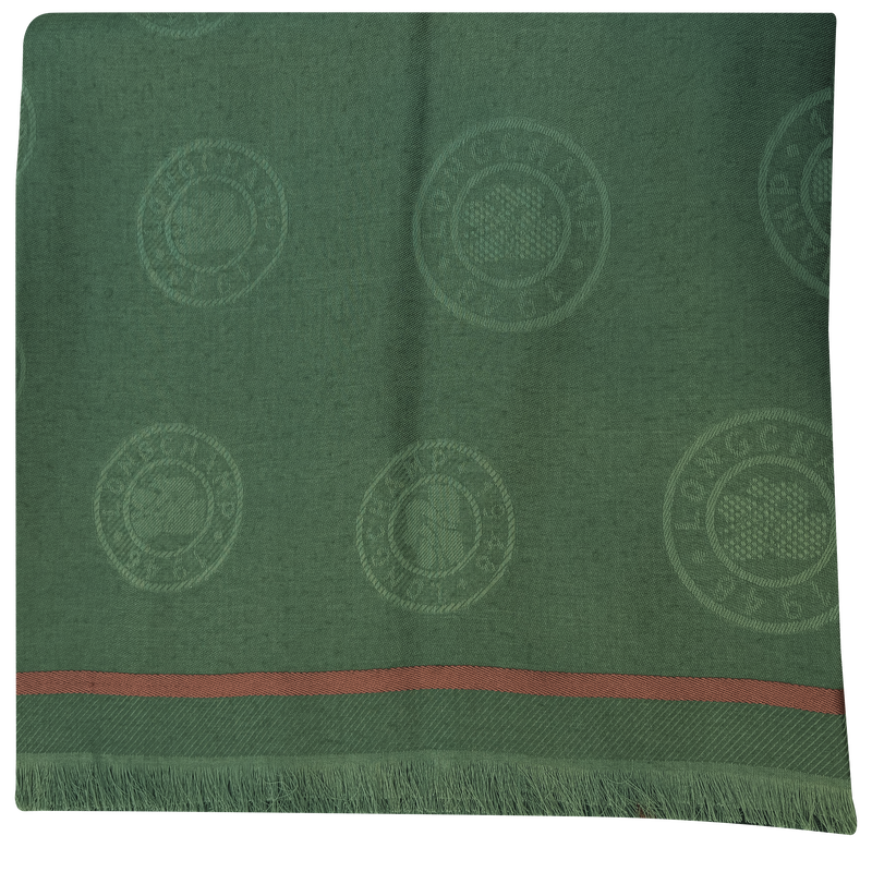La Médaille Longchamp Shawl British Green - Cotton blend