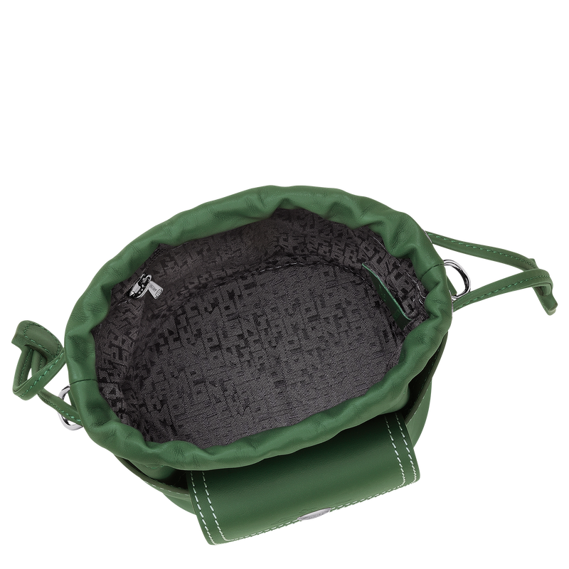 Le Pliage Xtra XS Bucket bag British Green - Leather