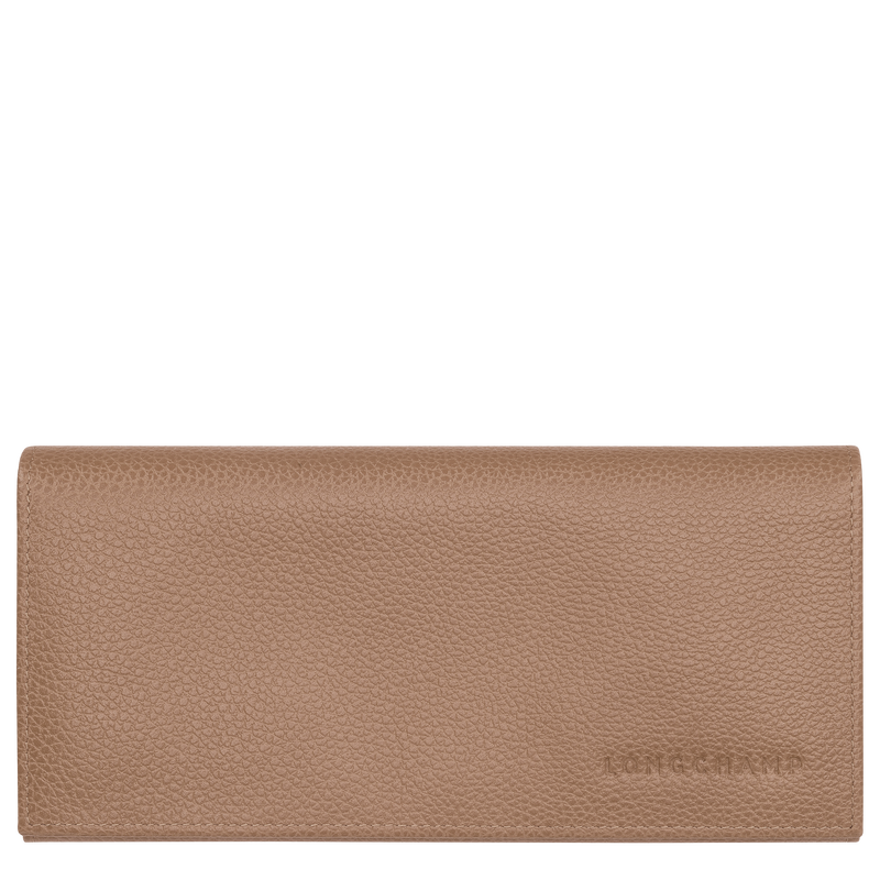 Le Foulonné Long continental wallet Biscuit - Leather