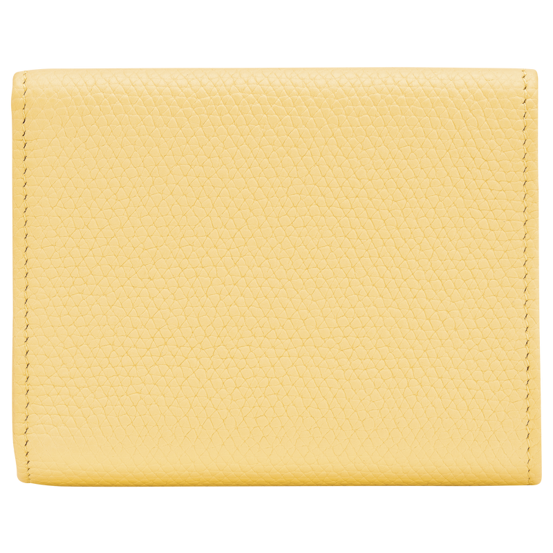 Le Roseau Compact wallet Yellow Chick - Leather