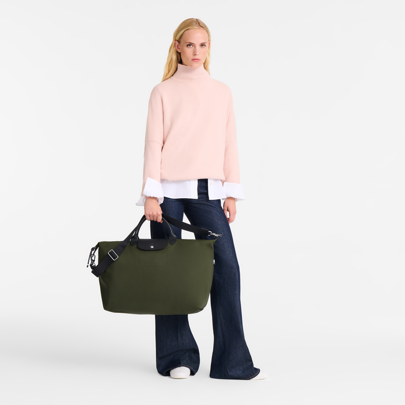 Le Pliage Energy L Travel bag Khaki - Recycled canvas