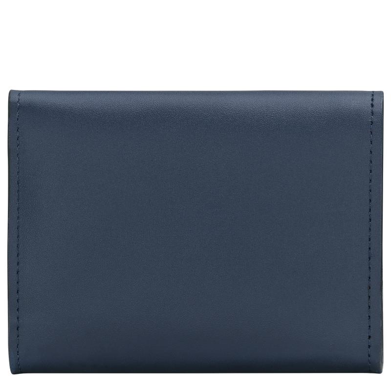 Épure Compact wallet Navy - Leather