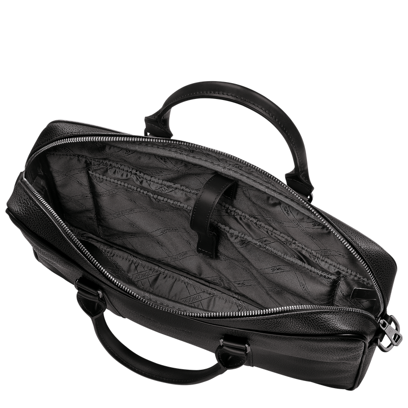 Le Foulonné XS Briefcase Black - Leather