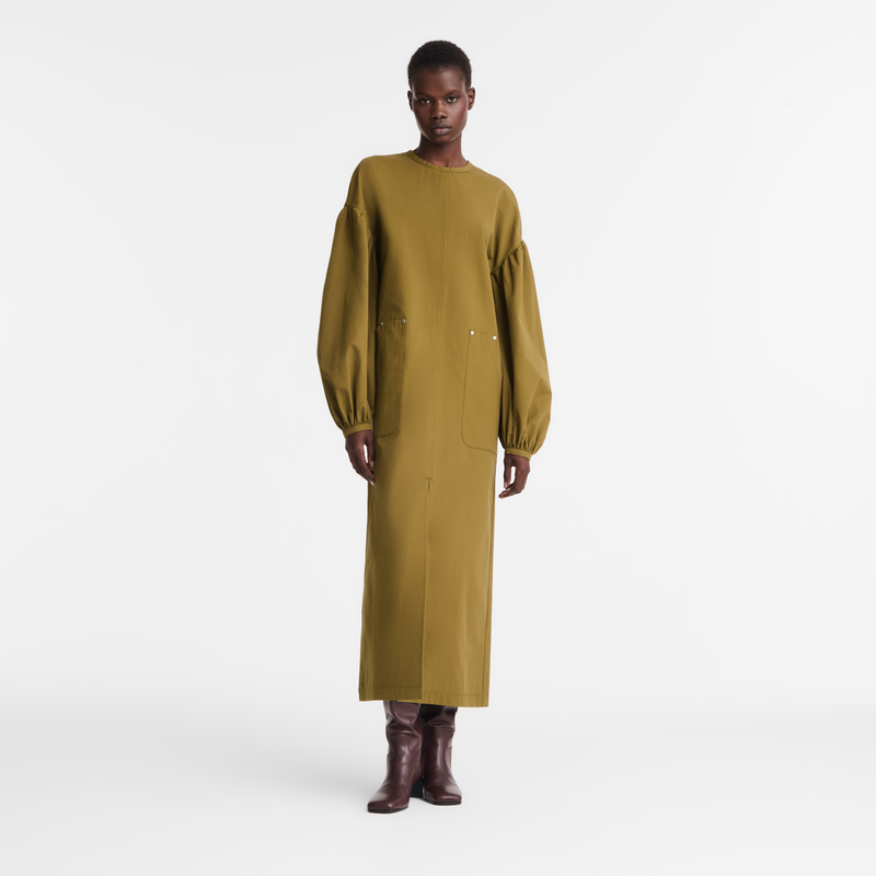 Dress Khaki - Popelin