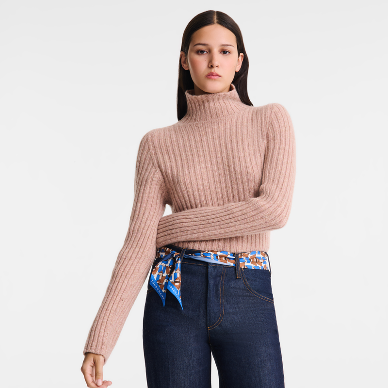 High neck sweater Pink Tea - Knit
