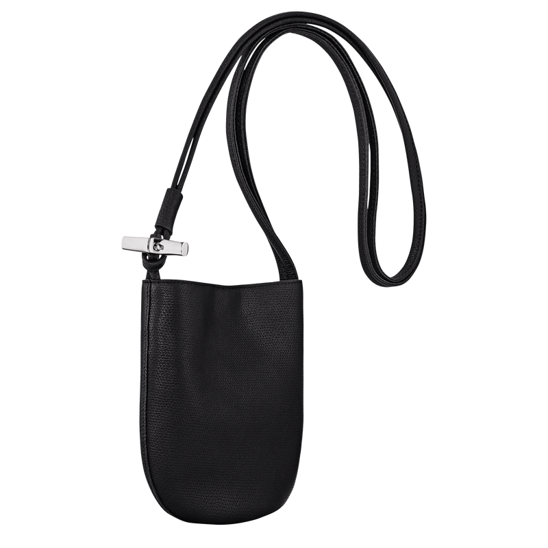 Le Roseau S Crossbody bag Black - Leather