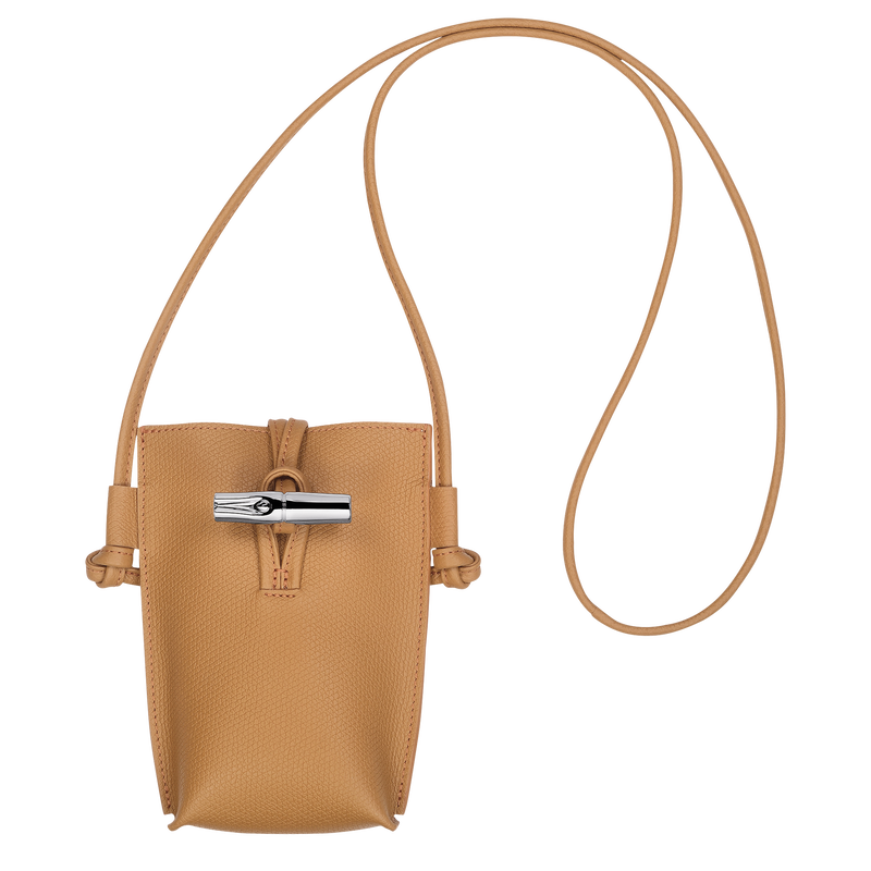 Le Roseau Phone case Walnut - Leather