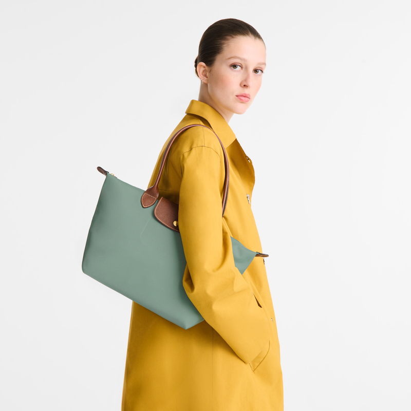 Le Pliage Original M Tote bag Celadon - Recycled canvas