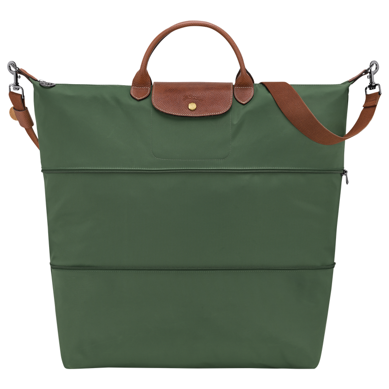 Le Pliage Original Travel bag expandable British Green - Recycled canvas