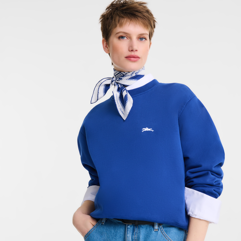 Sweatshirt Cobalt - Printed jersey