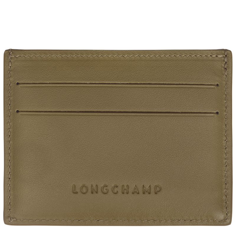 Le Roseau Card holder Olive - Leather