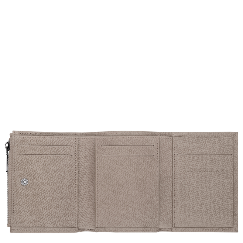 Le Roseau Compact wallet Clay - Leather