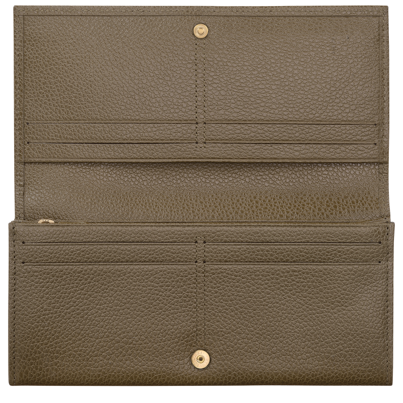 Le Foulonné Long continental wallet Caper - Leather