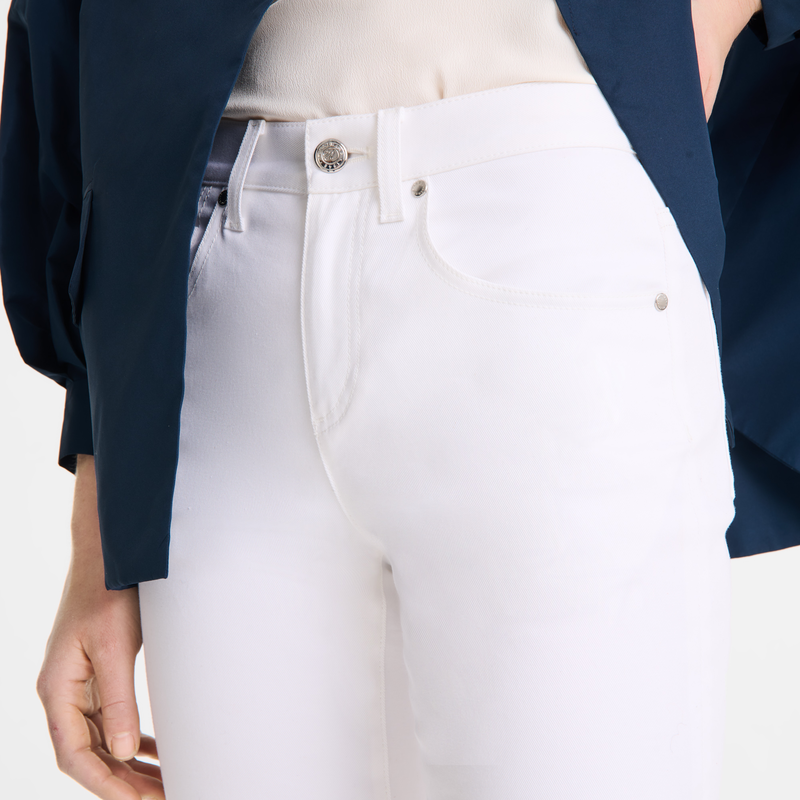 Trousers White - Gabardine