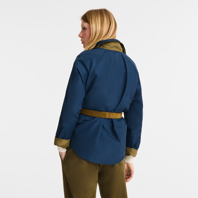 Padded blouson Navy/Artichoke - Technical taffeta