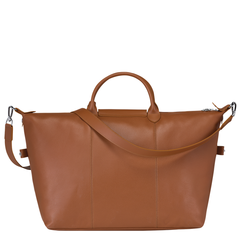 Le Foulonné L Travel bag Caramel - Leather