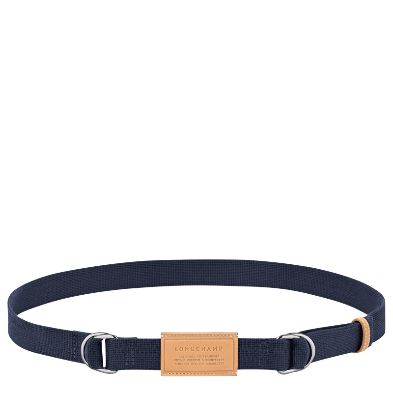 Le Pliage Xtra Ladies' belt Navy - Cotton canvas