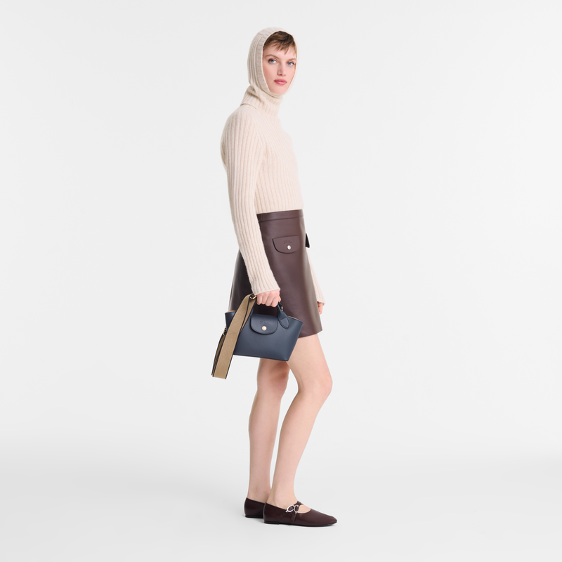 Épure XS Tote bag Navy - Leather