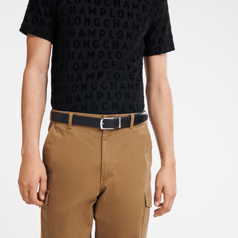 Delta Box Men's belt Black - Leather