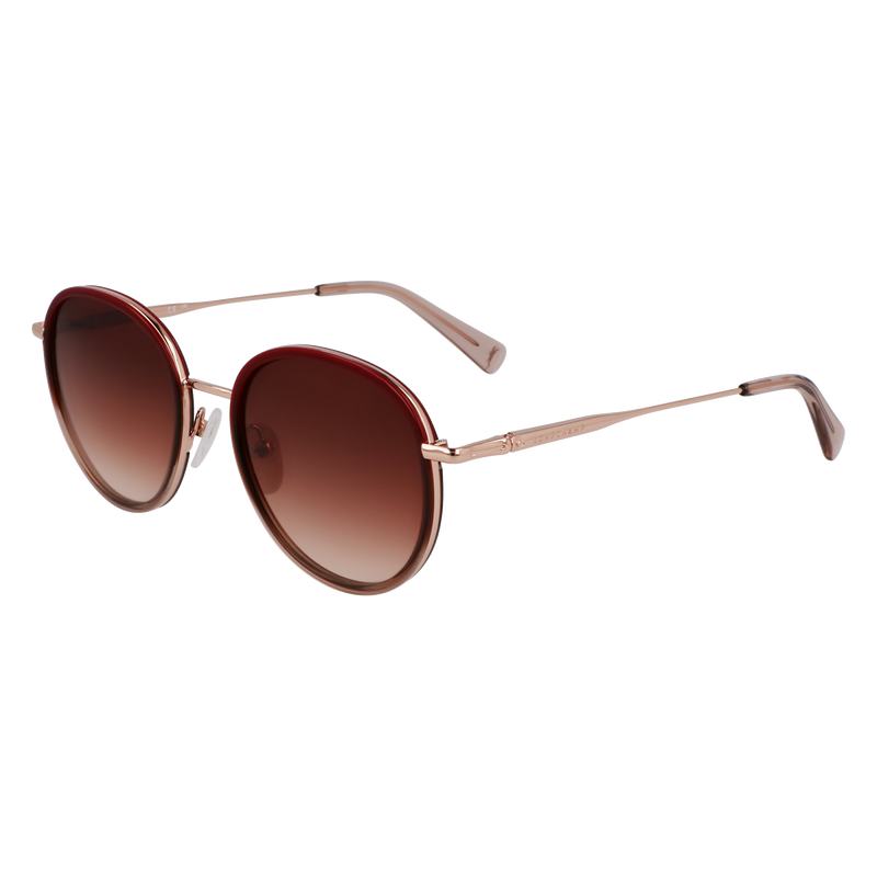 Sunglasses Rose Gold/Burgundy - Metal