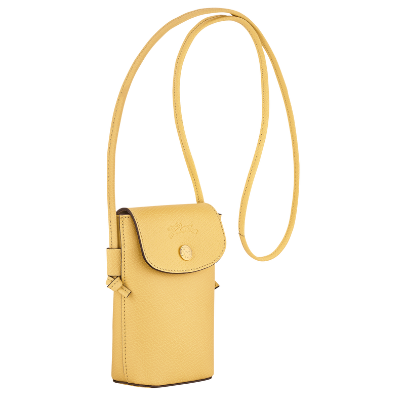 Épure Phone case with leather lace Yellow Chick - Leather