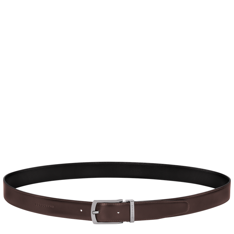 Delta Box Men's belt Black/Mocha - Leather