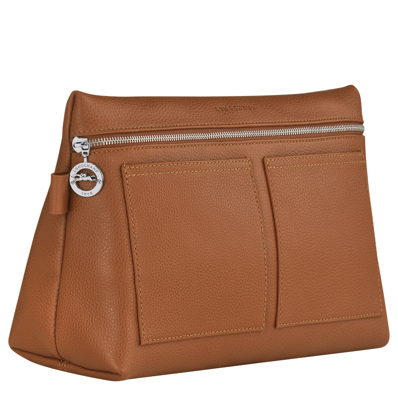 Le Foulonné Toiletry case Caramel - Leather