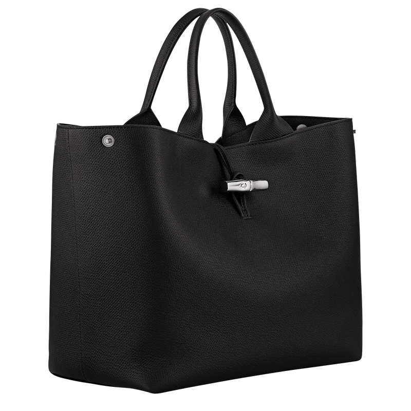 Le Roseau L Handbag Black - Leather