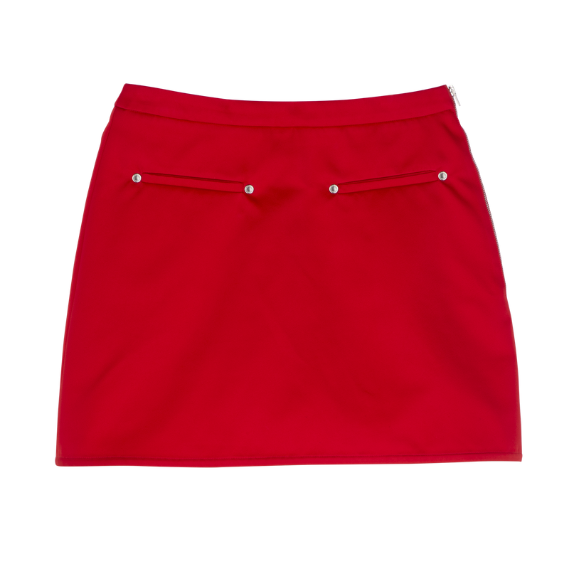 Skirt Red - Techno satin