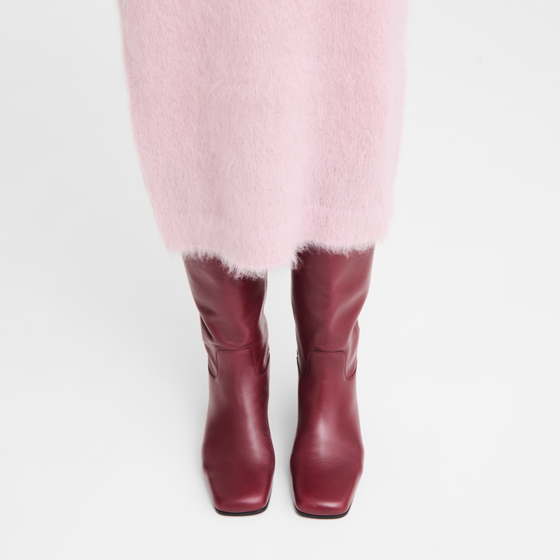 La Cavalière Heel boots Pomegranate - Leather