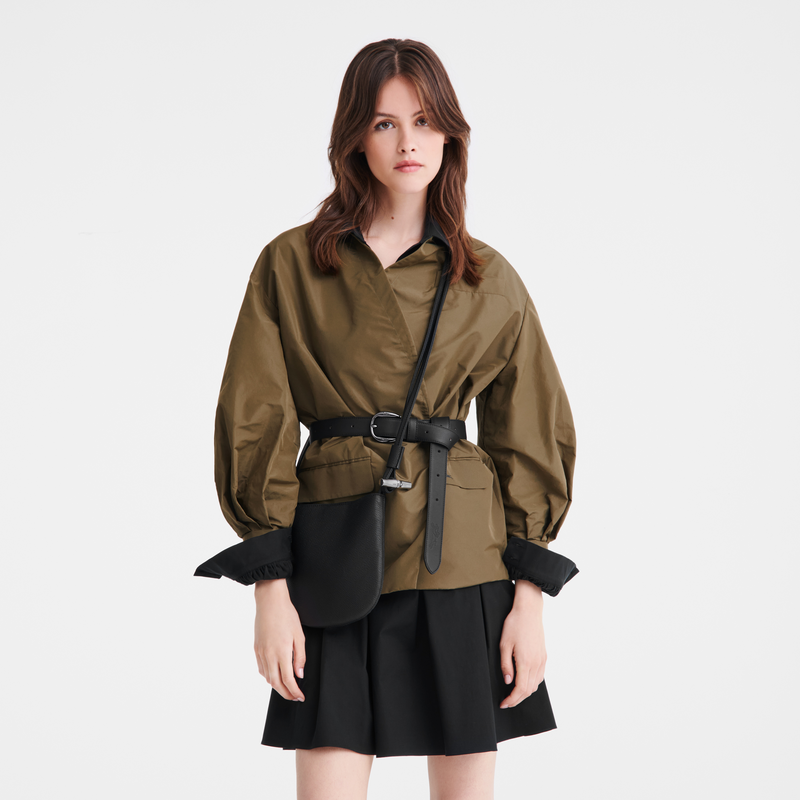 Le Roseau S Crossbody bag Black - Leather