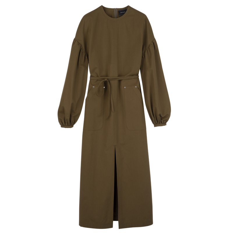 Dress Khaki - Popelin