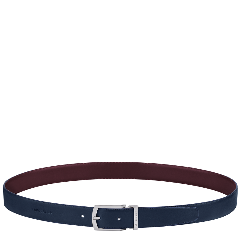 Delta Box Men's belt Navy/Burgundy - Leather