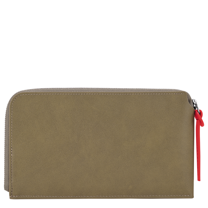 Longchamp Pocket Pouch Olive - Leather