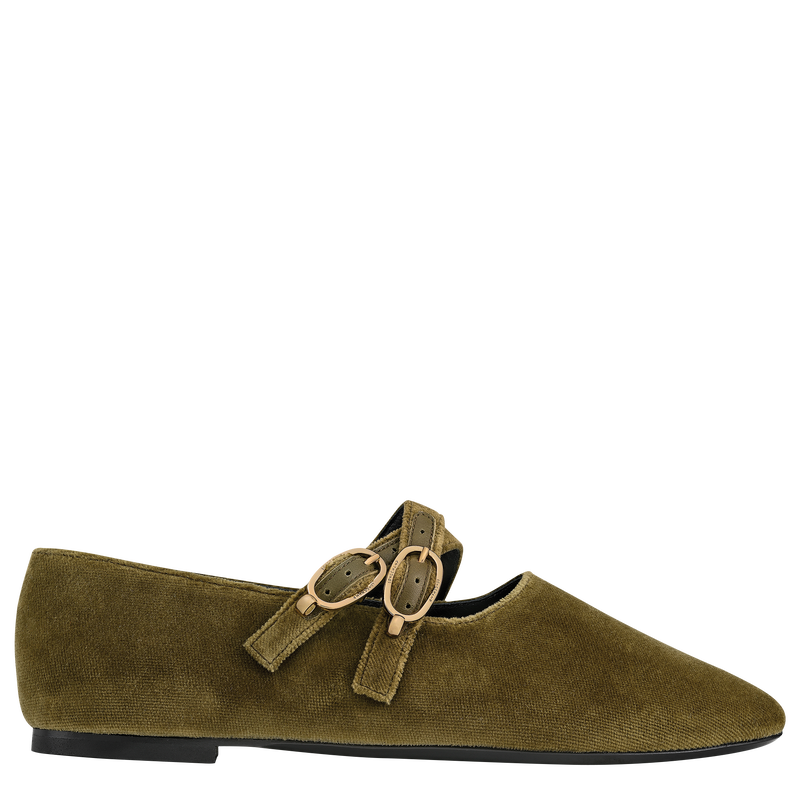 Le Foulonné Ballerinas Olive - Leather