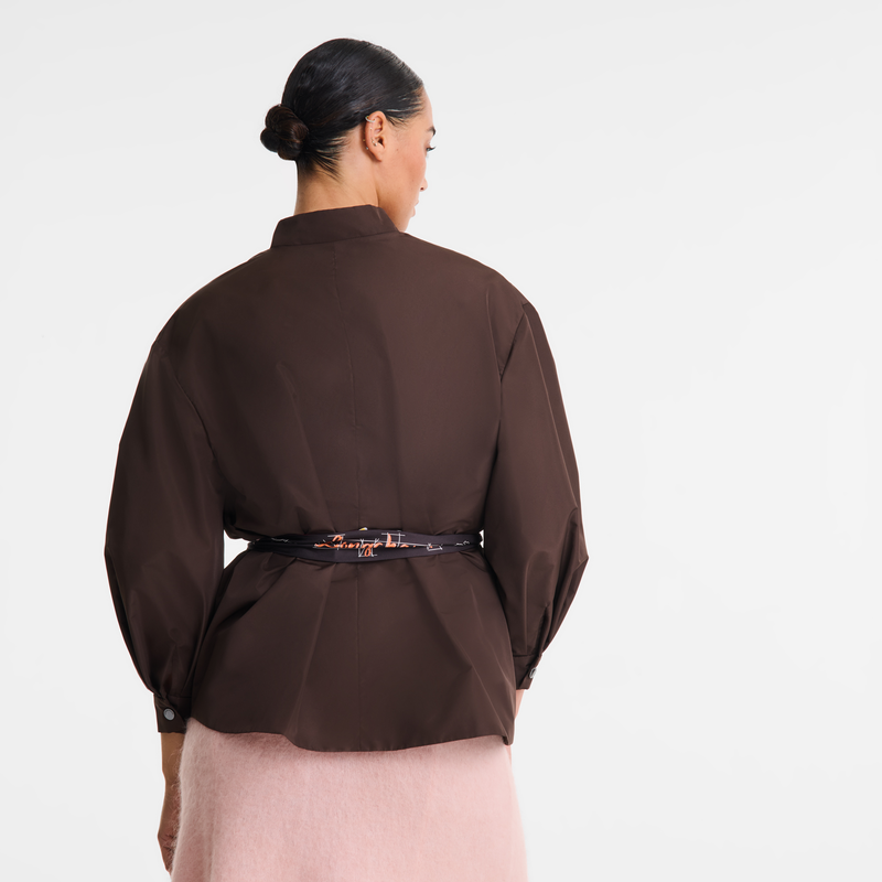 Kimono jacket Mocha - Technical taffeta