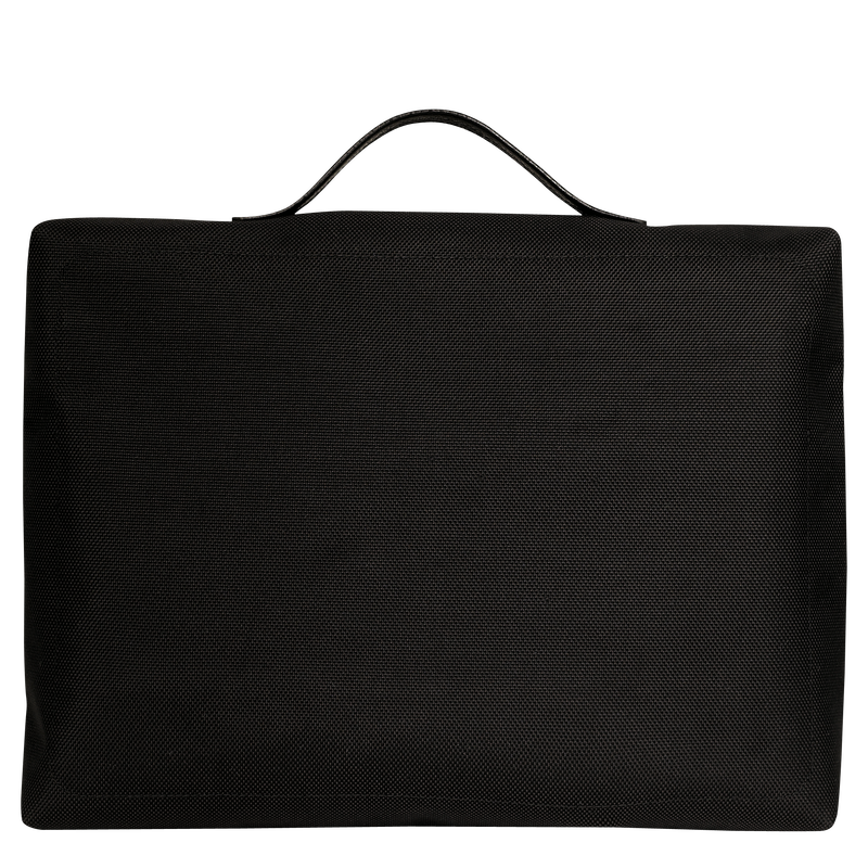 Boxford S Briefcase Black - Recycled canvas