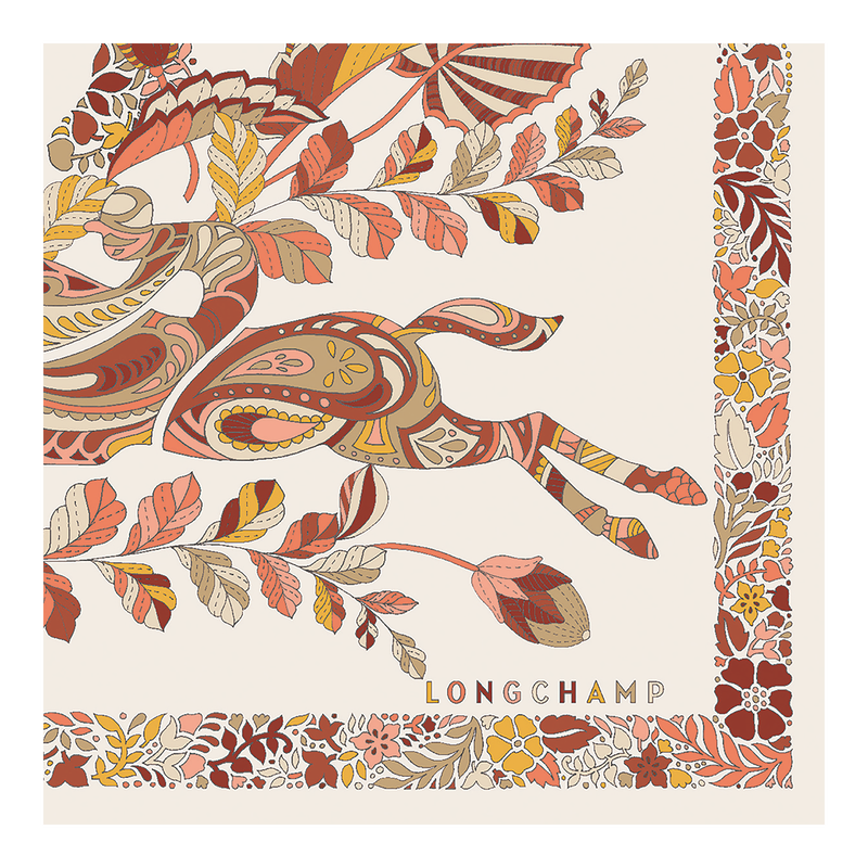 Forêt Longchamp Silk scarf 50 Honey - Silk