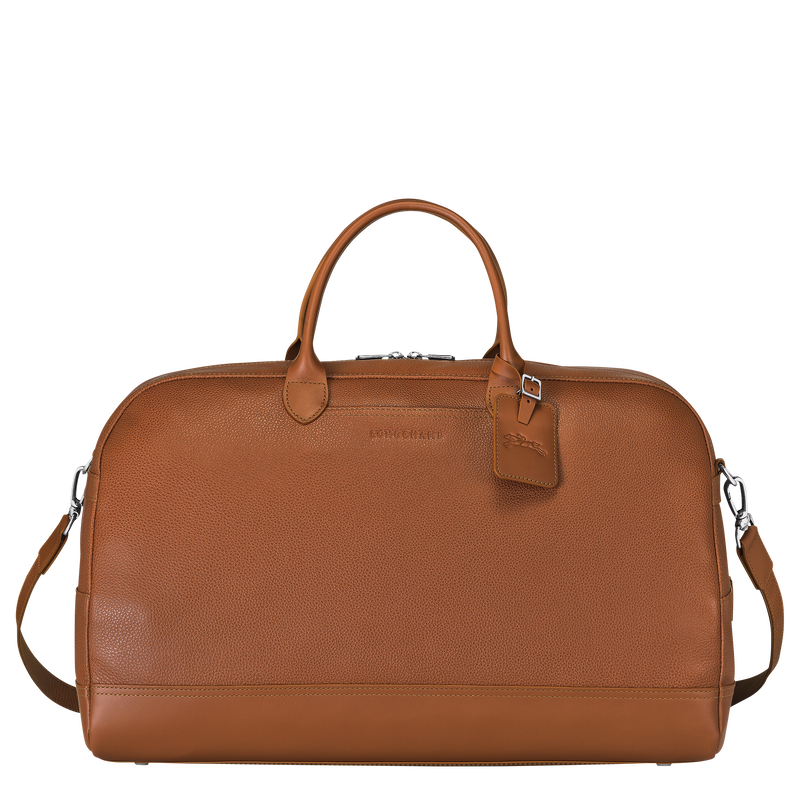 Le Foulonné L Travel bag Caramel - Leather