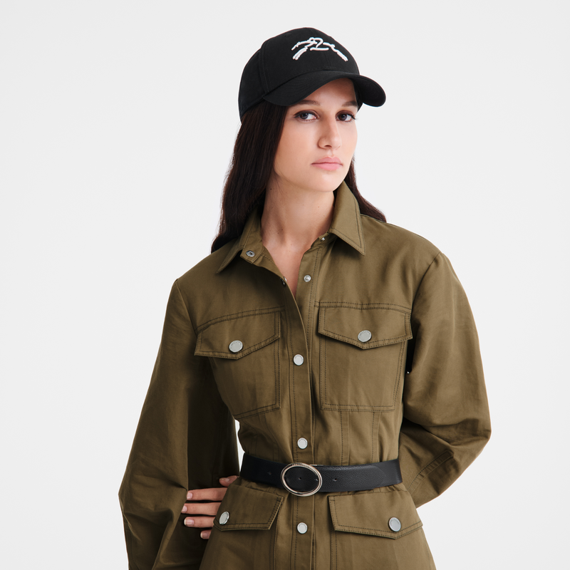 Solid cap Black - Organic cotton