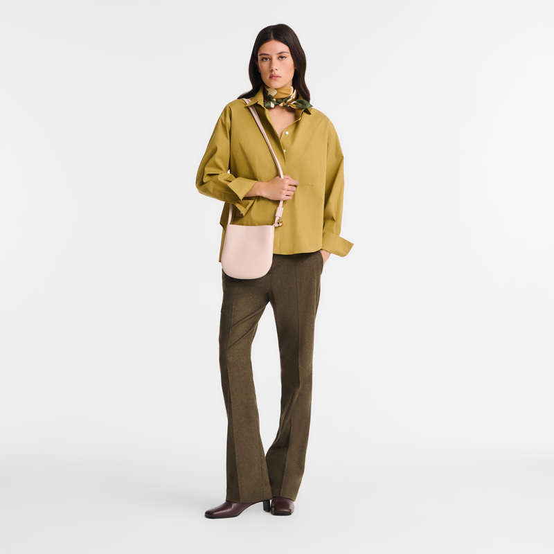 Le Roseau S Crossbody bag Petal Pink - Leather