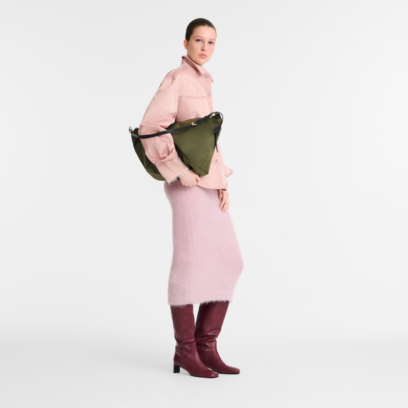 Le Slouchy M Hobo bag Forest - Canvas