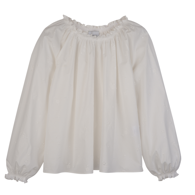 Blouse White - Poplin embroidered